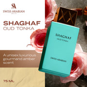 Shaghaf Oud Tonka — 75 ml bottle campaign